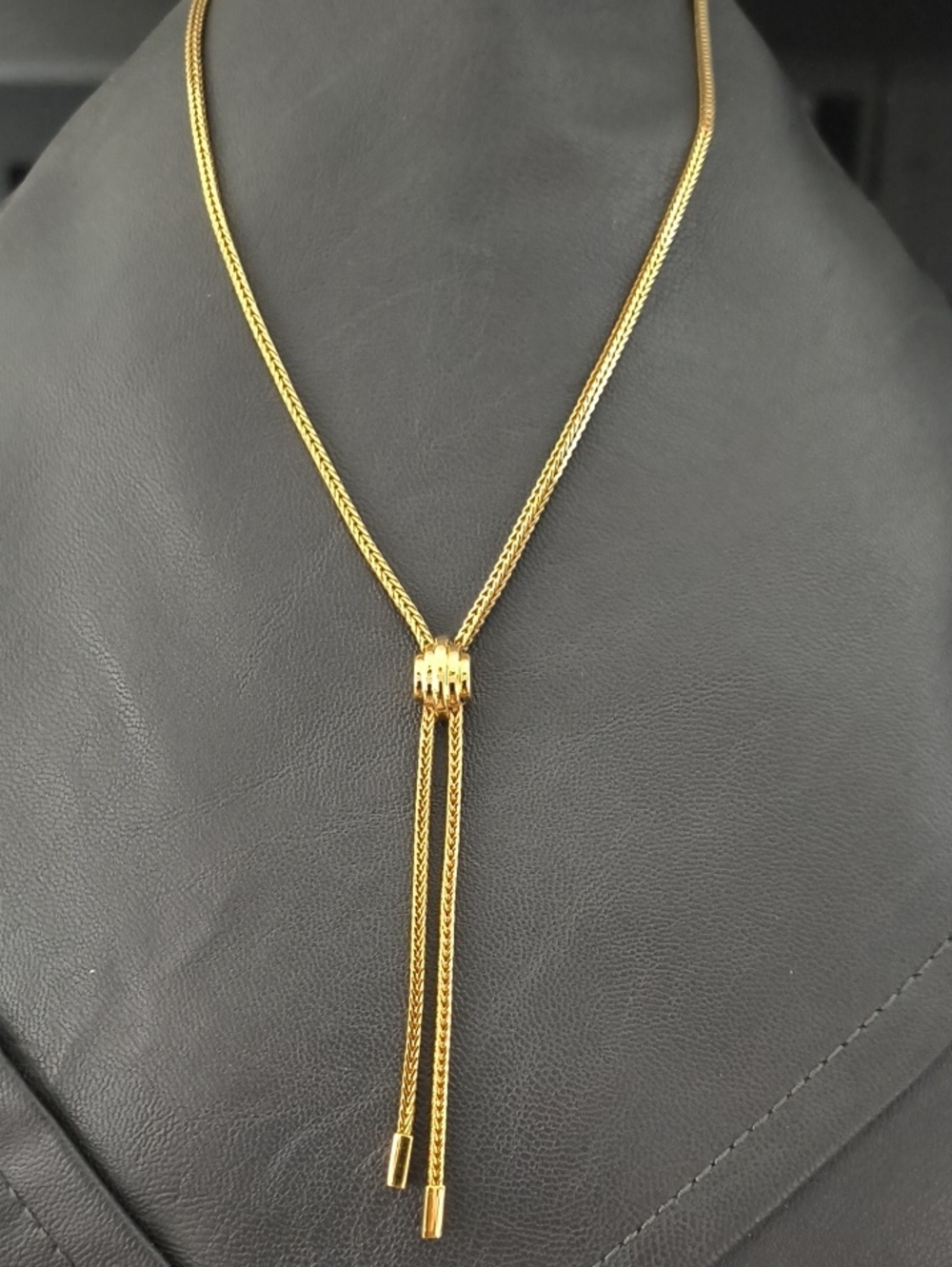 Monet Gold Adjustable Lariat Slide Necklace